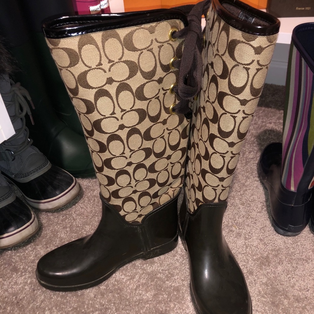 Coach rain boots